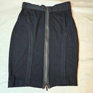 Black Apt 9 Structured Bodycon Back Zipper Detail Pencil Skirt With Architectura